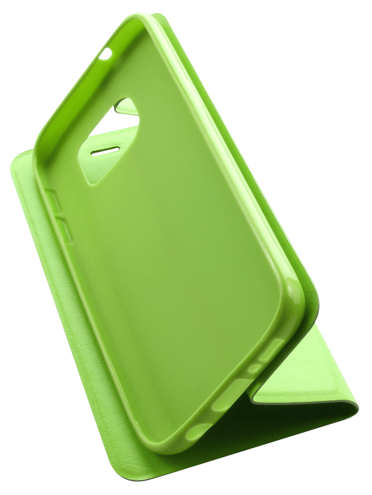 Samsung Galaxy S7 (G930) oldalra nyíló flipes bőrtok asztali tartó funkciós zöld