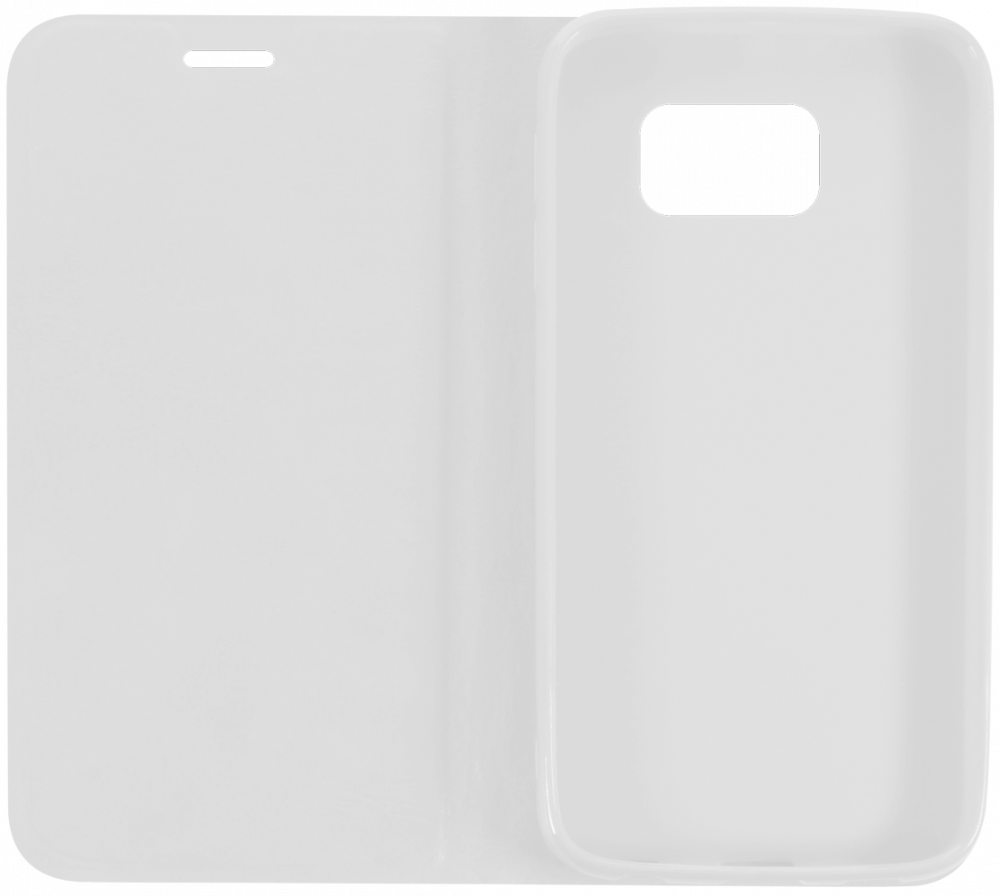 Samsung Galaxy S6 (G920) oldalra nyíló flipes bőrtok asztali tartó funkciós fehér