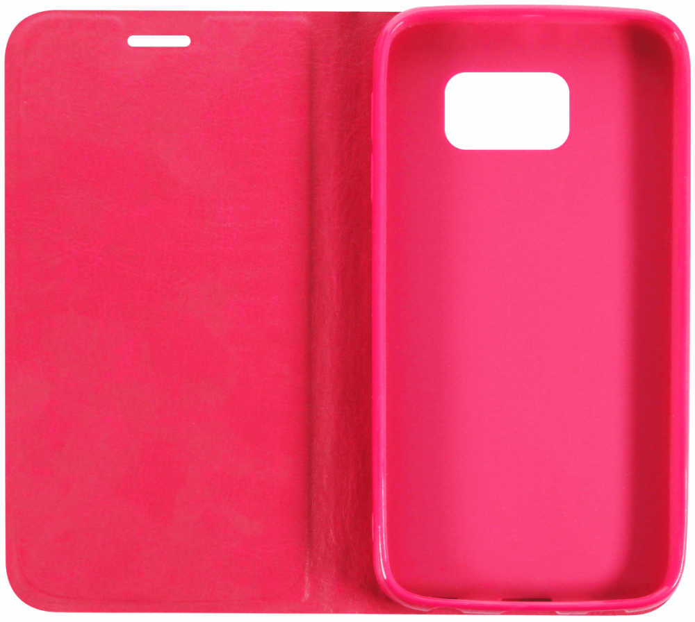 Samsung Galaxy S6 (G920) oldalra nyíló flipes bőrtok asztali tartó funkciós rózsaszín