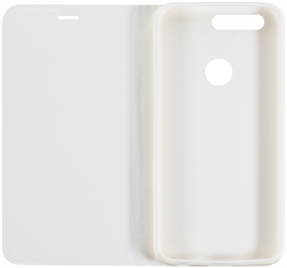 Huawei Honor 8 oldalra nyíló flipes bőrtok asztali tartó funkciós fehér
