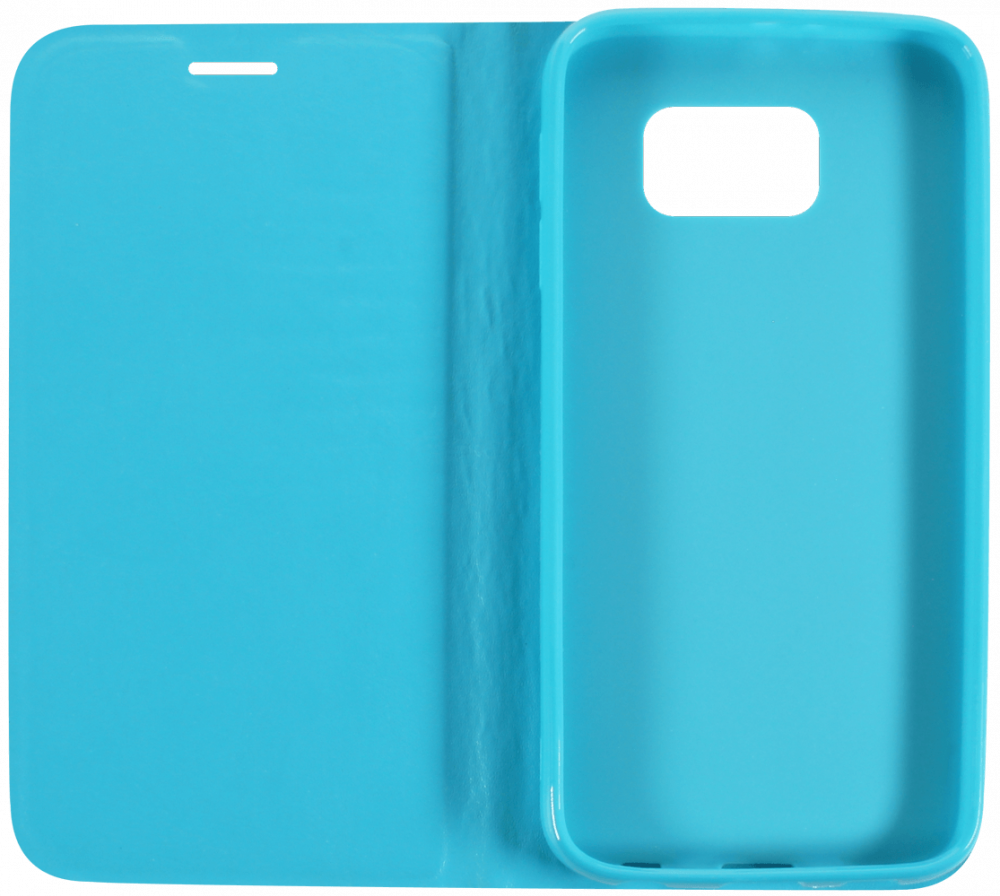 Samsung Galaxy S6 (G920) oldalra nyíló flipes bőrtok asztali tartó funkciós világoskék