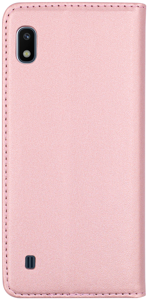 Samsung Galaxy A10 (SM-A105F) oldalra nyíló flipes bőrtok asztali tartó funkciós rozéarany