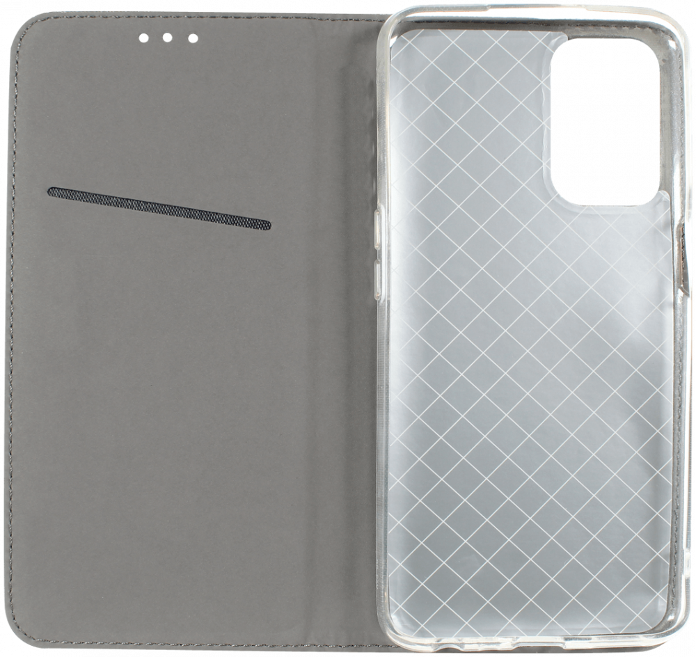 Oppo A74 5G oldalra nyíló flipes bőrtok rombusz mintás arany