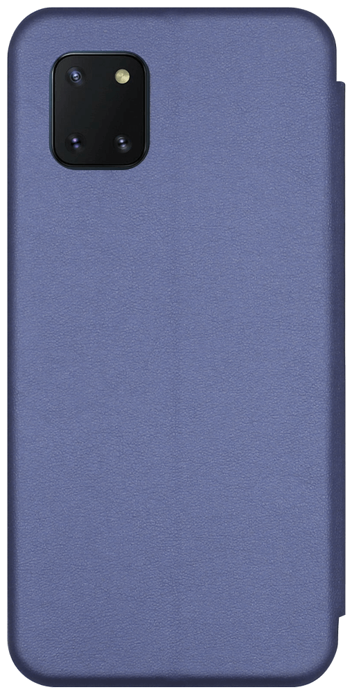 Samsung Galaxy Note 10 Lite (SM-N770F) oldalra nyíló mágneses flipes bőrtok prémium minőség sötétkék