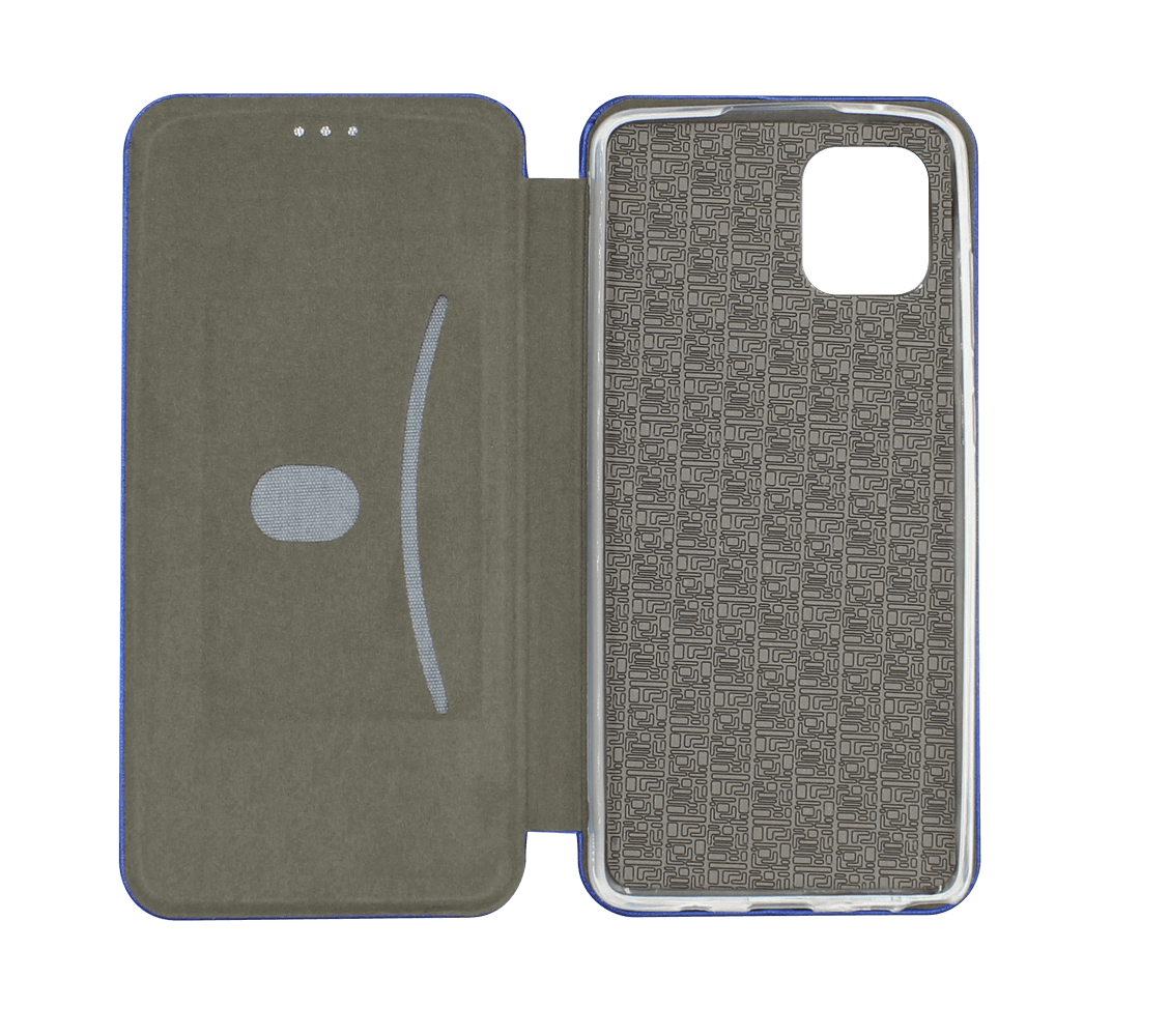 Samsung Galaxy Note 10 Lite (SM-N770F) oldalra nyíló mágneses flipes bőrtok prémium minőség sötétkék