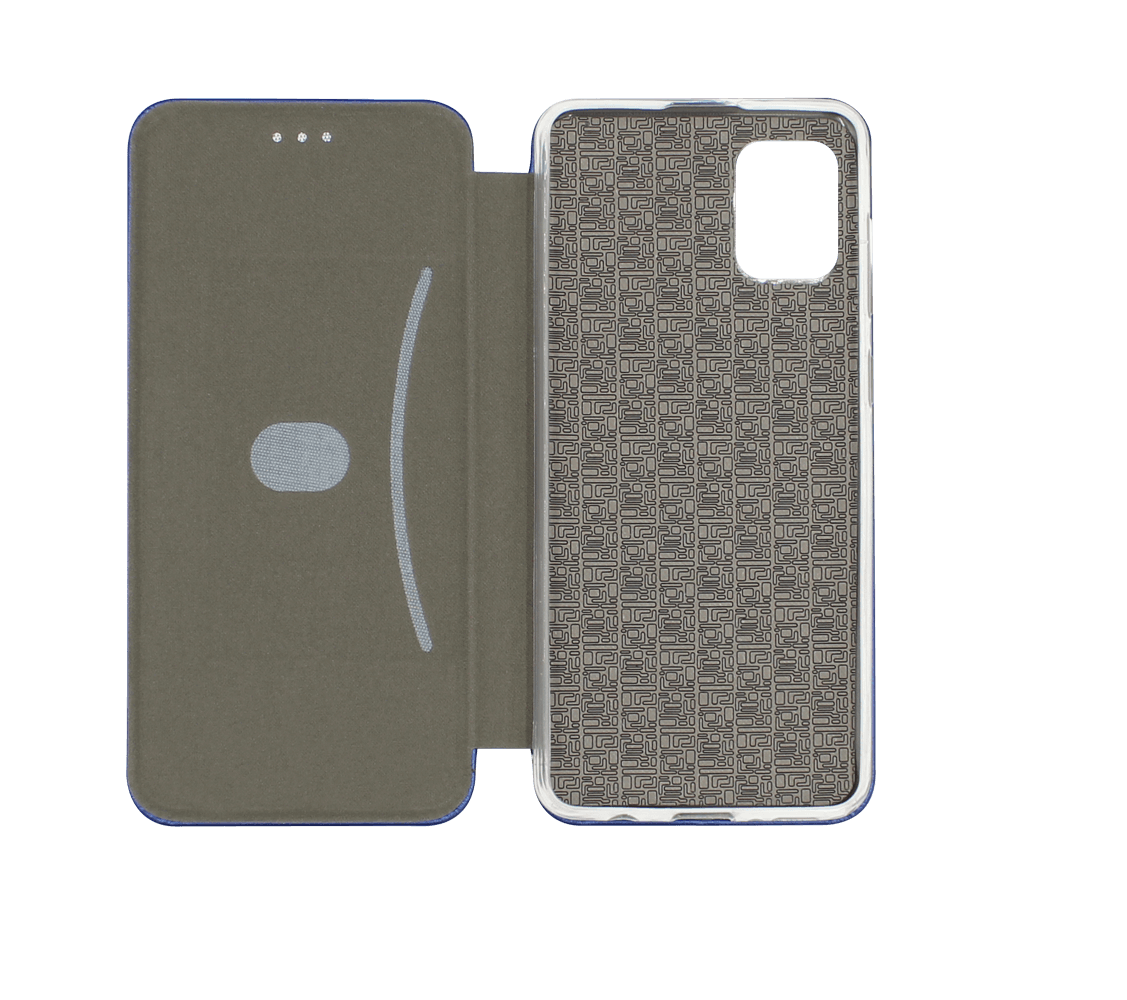 Samsung Galaxy A31 ( SM-A315F) oldalra nyíló mágneses flipes bőrtok prémium minőség sötétkék