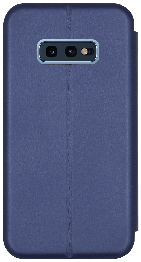 Samsung Galaxy S10e (SM-G970) oldalra nyíló mágneses flipes bőrtok prémium minőség sötétkék
