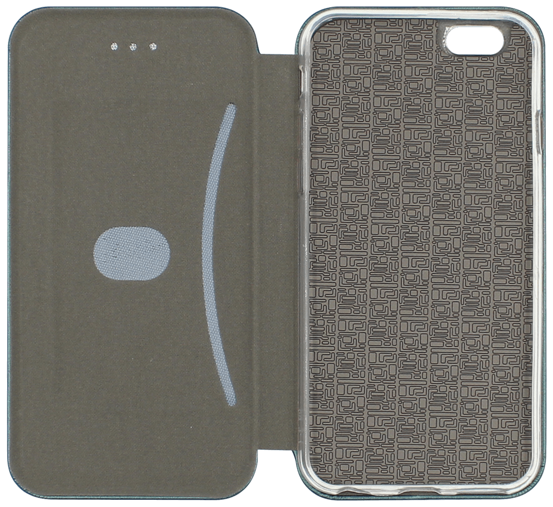 Apple iPhone 6S oldalra nyíló mágneses flipes bőrtok prémium minőség sötétzöld
