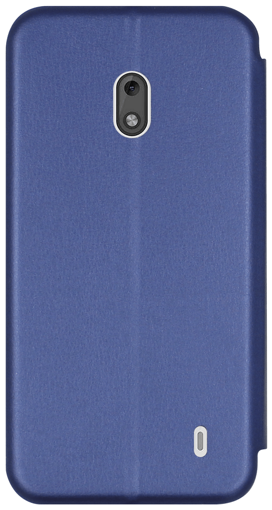 Nokia 2 2019 (2.2) oldalra nyíló mágneses flipes bőrtok prémium minőség sötétkék