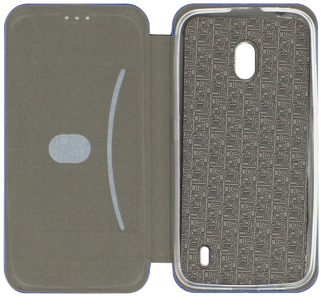 Nokia 2 2019 (2.2) oldalra nyíló mágneses flipes bőrtok prémium minőség sötétkék