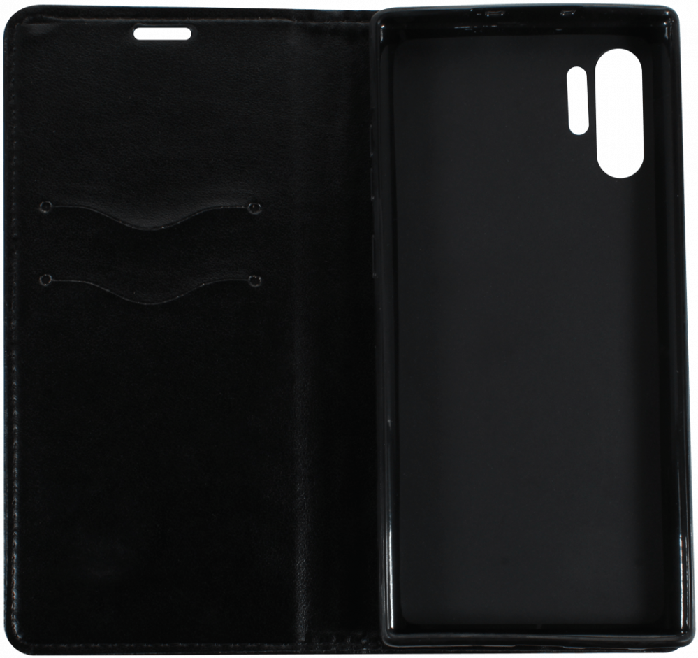 Samsung Galaxy Note 10 Plus oldalra nyíló flipes bőrtok asztali tartó funkciós fekete