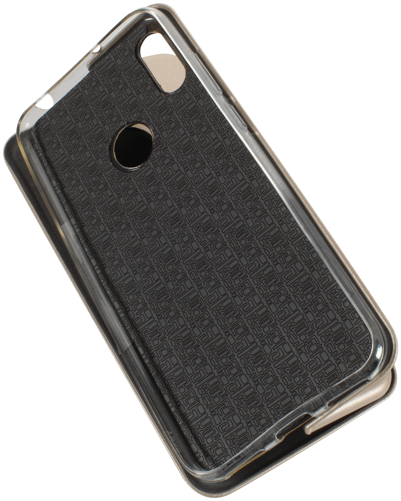 Huawei Y6s (2019) oldalra nyíló mágneses flipes bőrtok prémium minőség arany