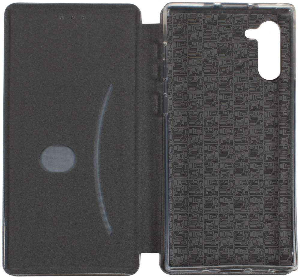 Samsung Galaxy Note 10 oldalra nyíló mágneses flipes bőrtok prémium minőség ezüst