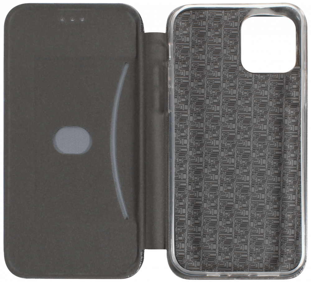Apple iPhone 12 oldalra nyíló mágneses flipes bőrtok prémium minőség fekete