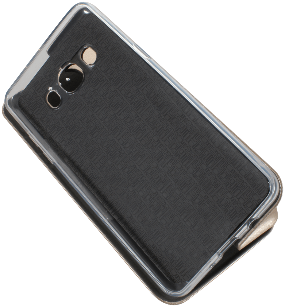 Samsung Galaxy J5 2016 (J510) oldalra nyíló mágneses flipes bőrtok prémium minőség arany