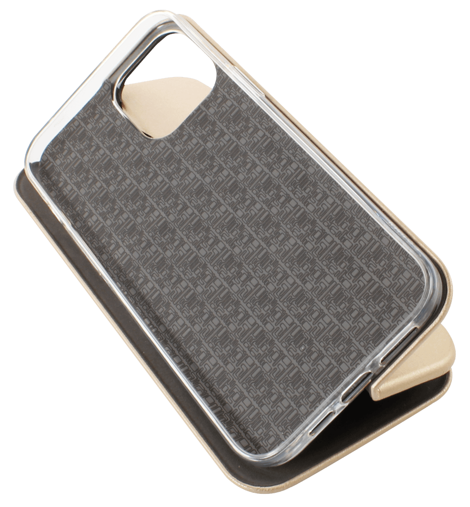 Apple iPhone 12 Pro Max oldalra nyíló mágneses flipes bőrtok prémium minőség arany