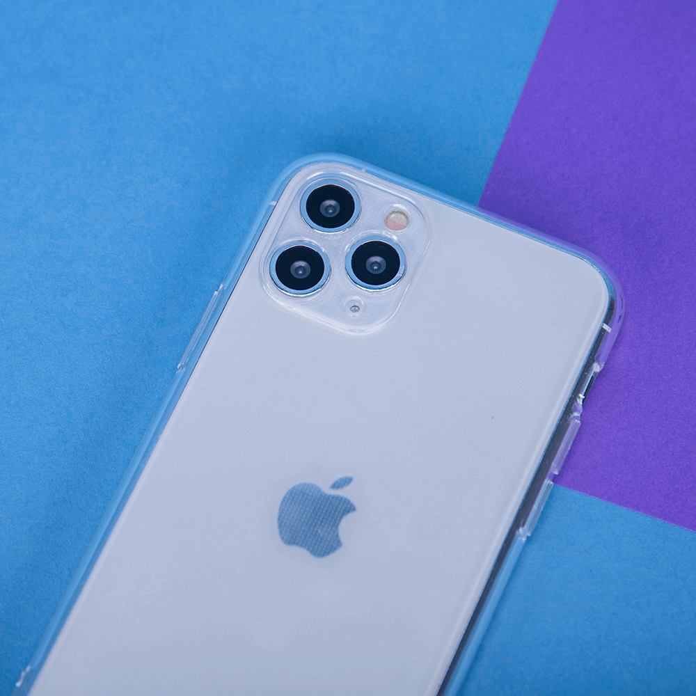 Apple iPhone XS szilikon tok közepesen ütésálló kameravédővel átlátszó