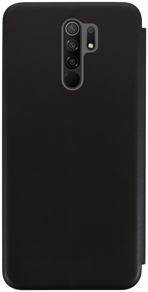 Xiaomi Redmi 9 oldalra nyíló mágneses flipes bőrtok prémium minőség fekete