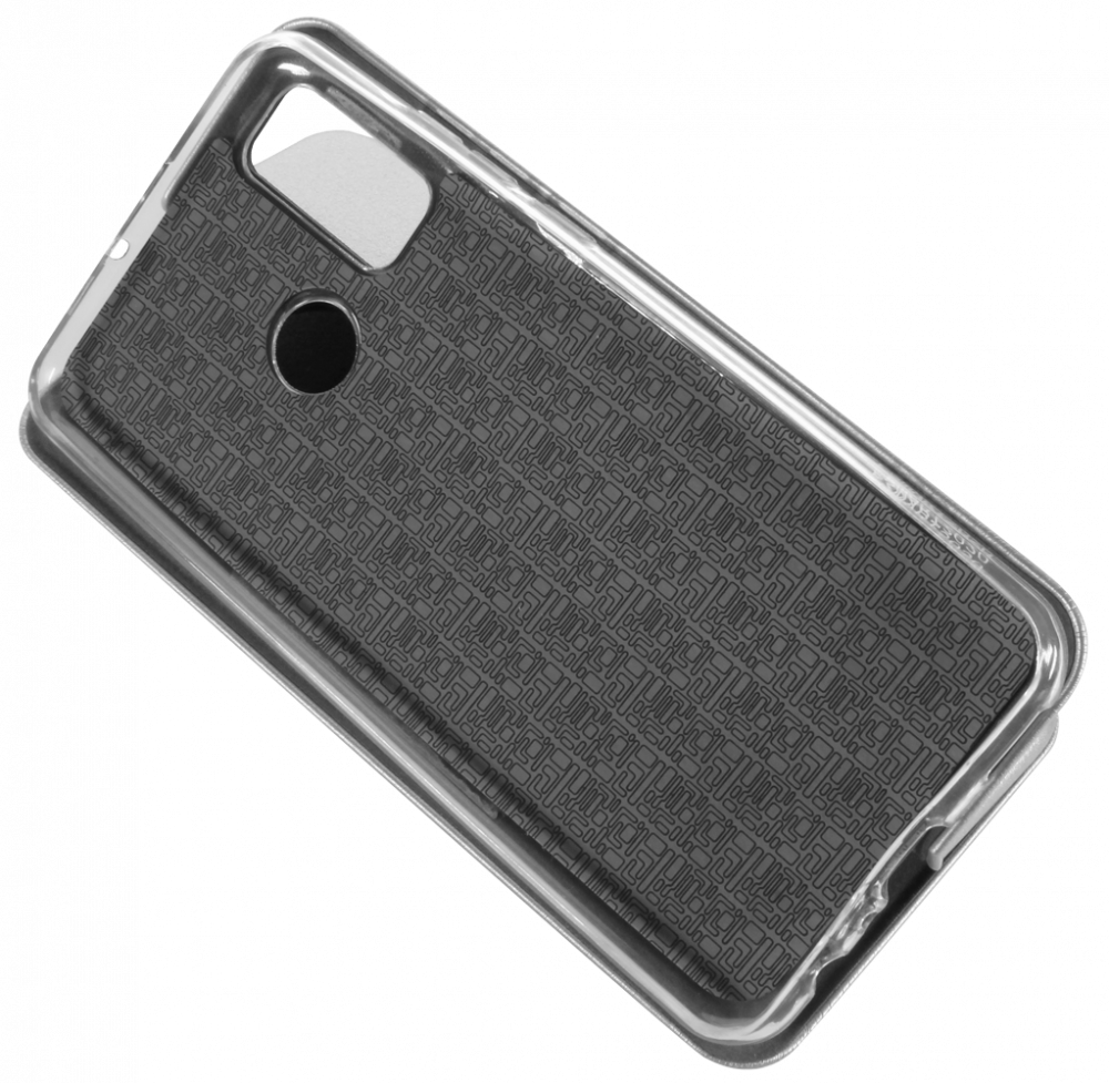 Huawei P Smart 2020 oldalra nyíló mágneses flipes bőrtok prémium minőség ezüst