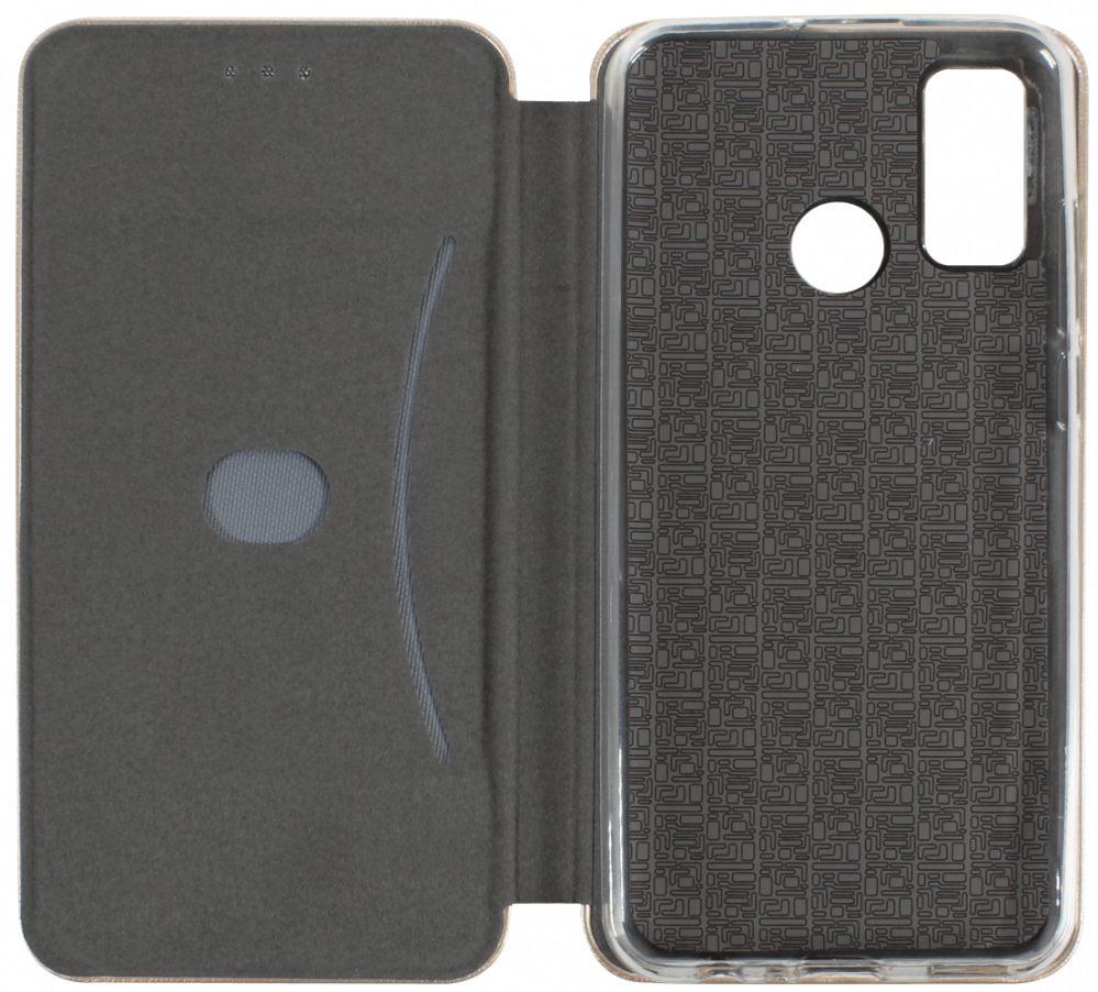 Huawei P Smart 2020 oldalra nyíló mágneses flipes bőrtok prémium minőség arany