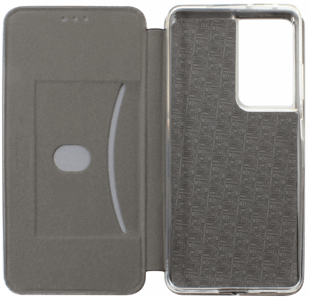 Samsung Galaxy S21 Ultra 5G (SM-G998B) oldalra nyíló mágneses flipes bőrtok prémium minőség ezüst