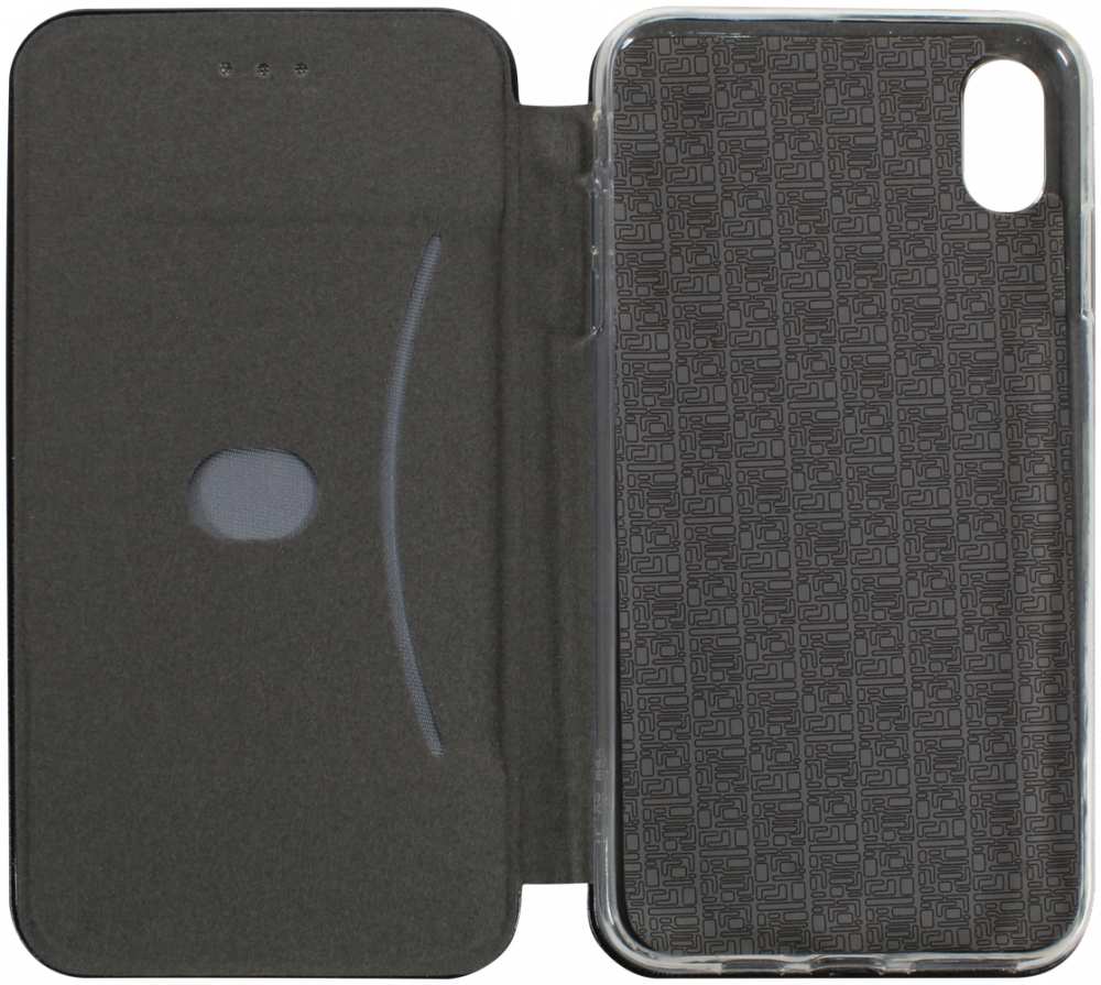 Apple iPhone XS Max oldalra nyíló mágneses flipes bőrtok prémium minőség fekete