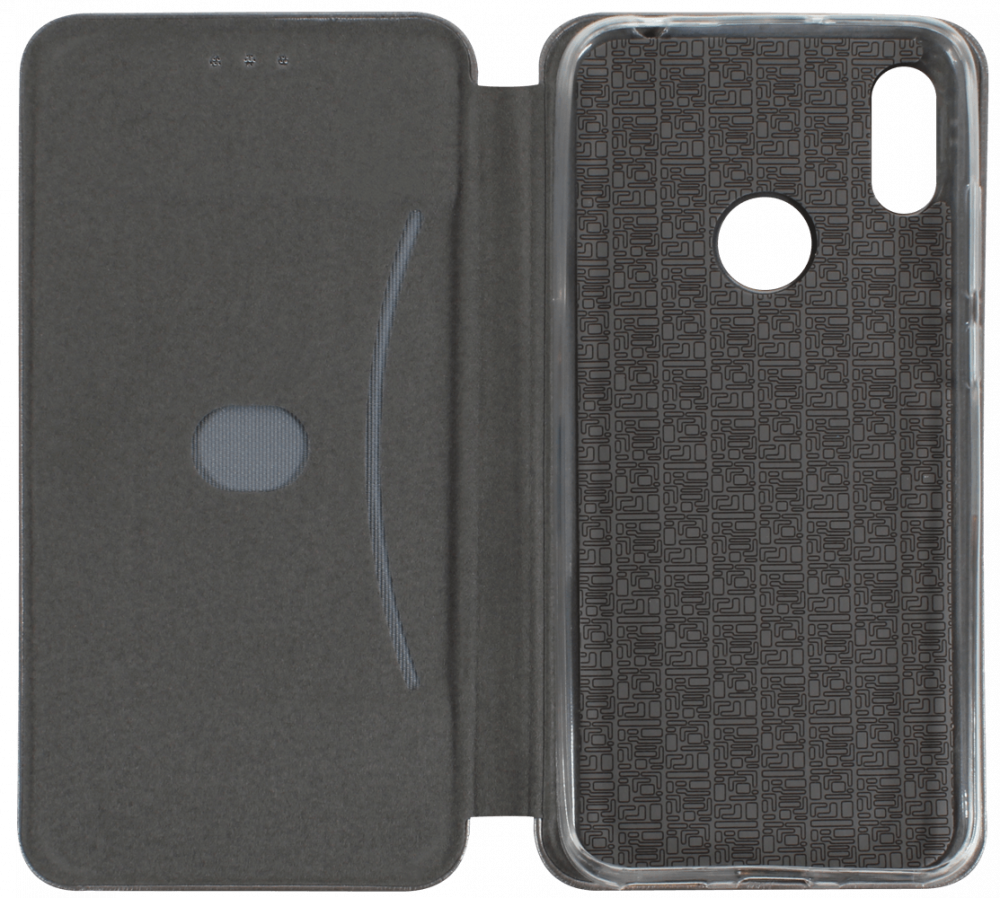 Huawei Y6s (2019) oldalra nyíló mágneses flipes bőrtok prémium minőség ezüst