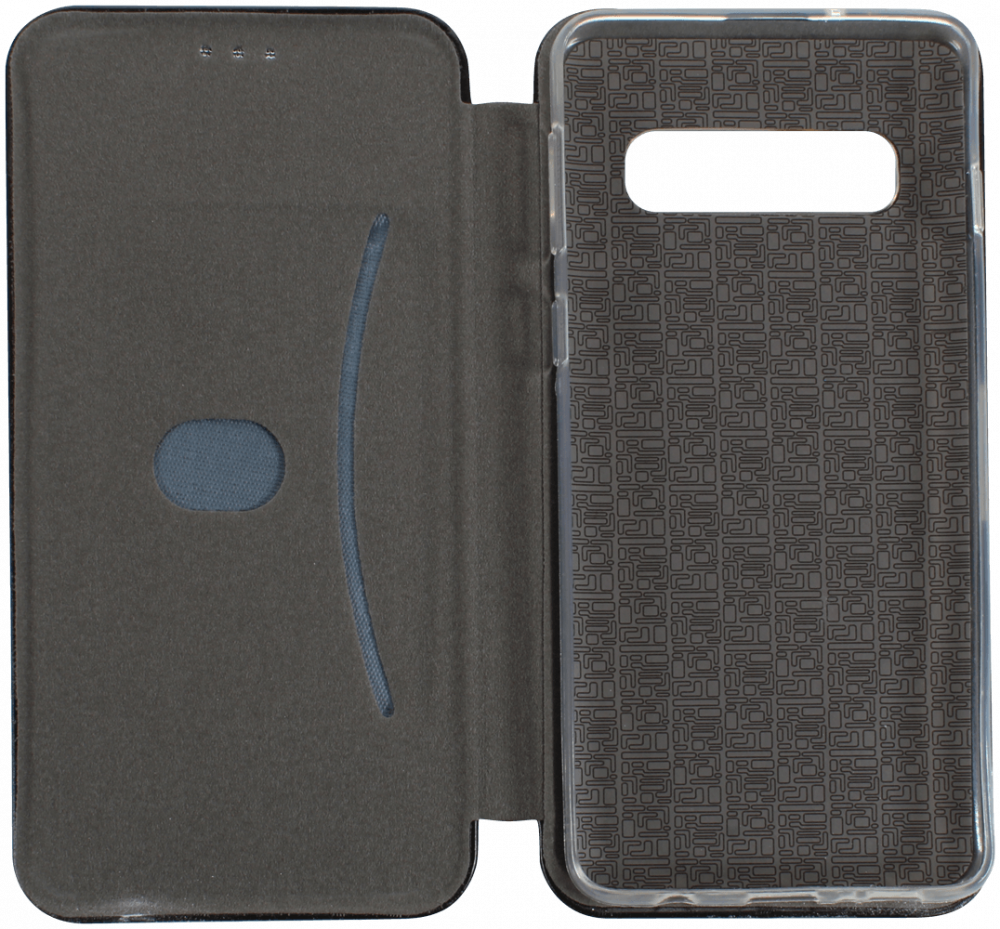 Samsung Galaxy S10 (SM-G973) oldalra nyíló mágneses flipes bőrtok prémium minőség fekete