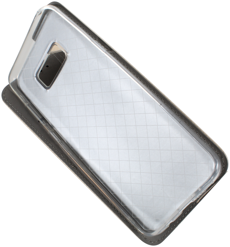 Samsung Galaxy S8 Plus (G955) oldalra nyíló flipes bőrtok rombusz mintás arany