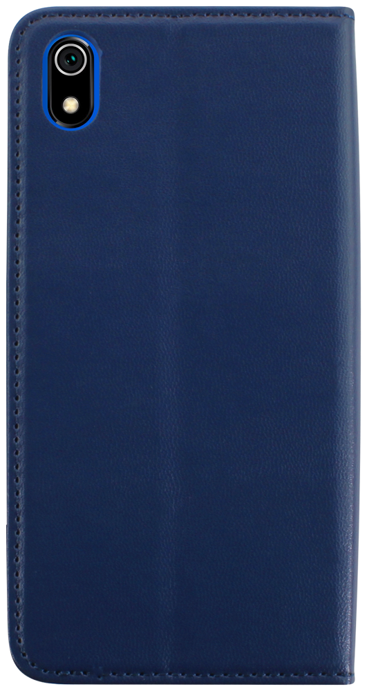 Xiaomi Redmi 7A oldalra nyíló flipes bőrtok asztali tartó funkciós sötétkék
