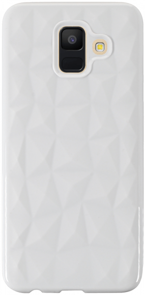 Samsung Galaxy A6 2018 (A600) szilikon tok 3D gyémántmintás fehér