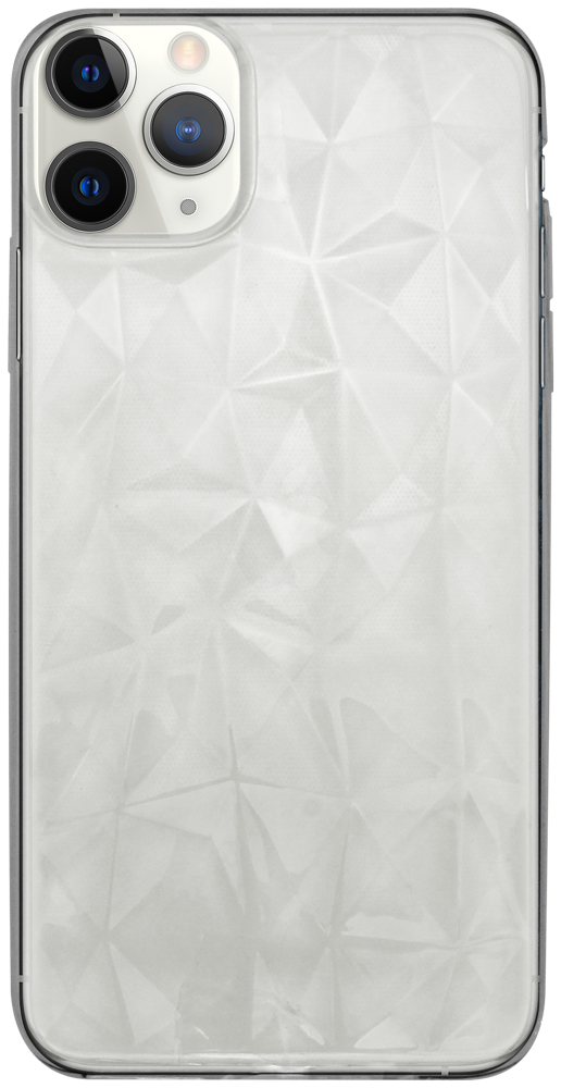 Apple iPhone 11 Pro Max szilikon tok 3D gyémántmintás átlátszó