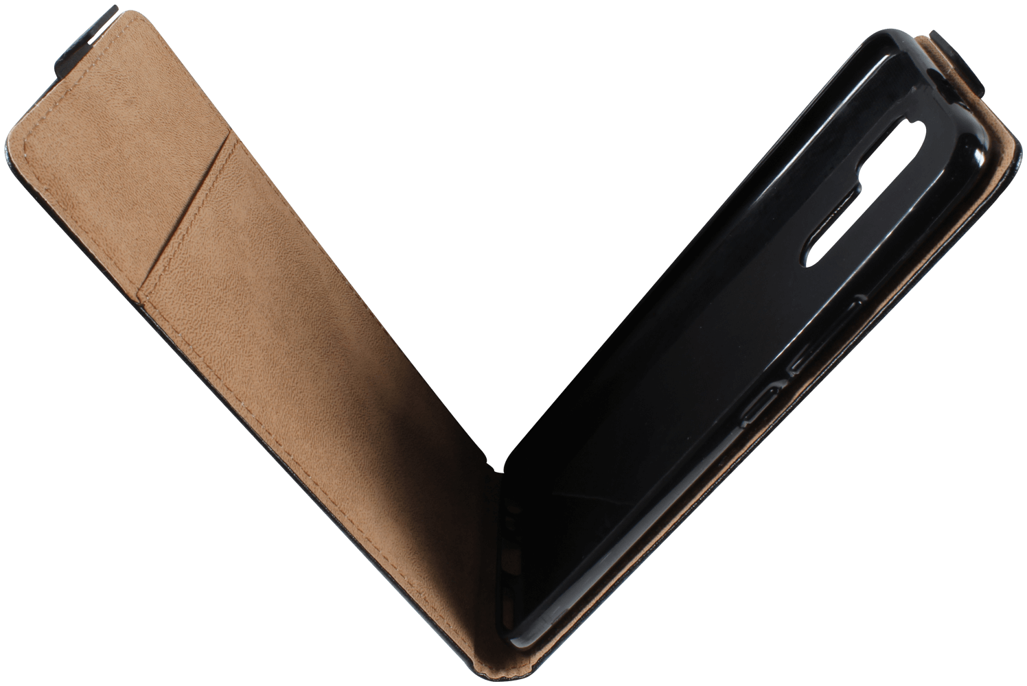 Xiaomi Redmi 9 lenyíló flipes bőrtok fekete