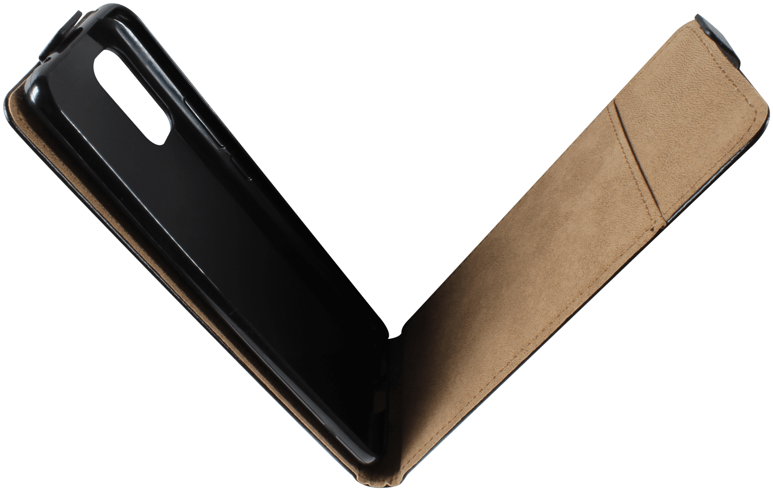 Xiaomi Mi 10 Lite 5G lenyíló flipes bőrtok fekete