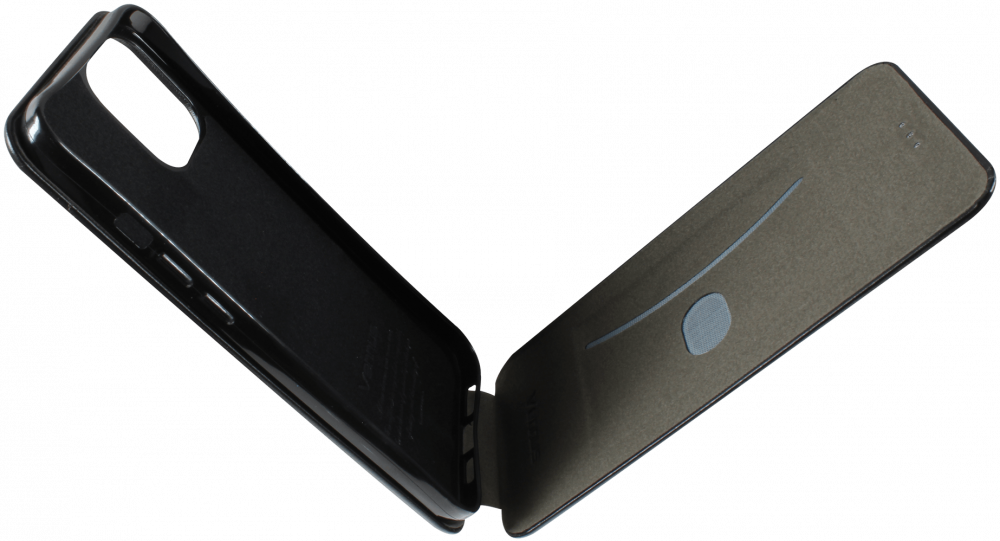 Apple iPhone 12 Pro Max lenyíló mágneses flipes bőrtok prémium minőség fekete