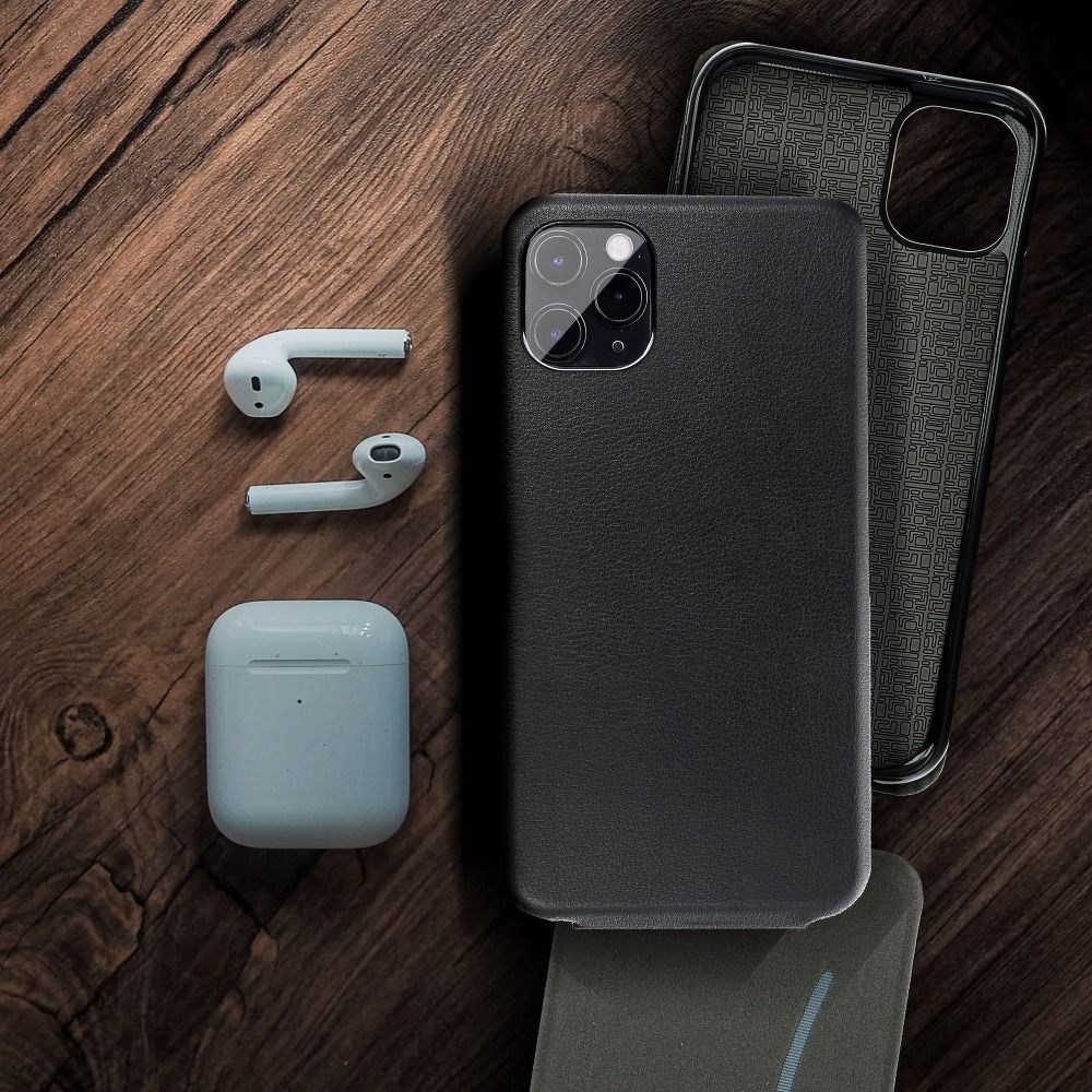 Apple iPhone 12 Pro Max lenyíló mágneses flipes bőrtok prémium minőség fekete