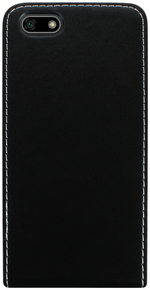 Huawei Y5 Lite 2018 lenyíló flipes bőrtok fekete