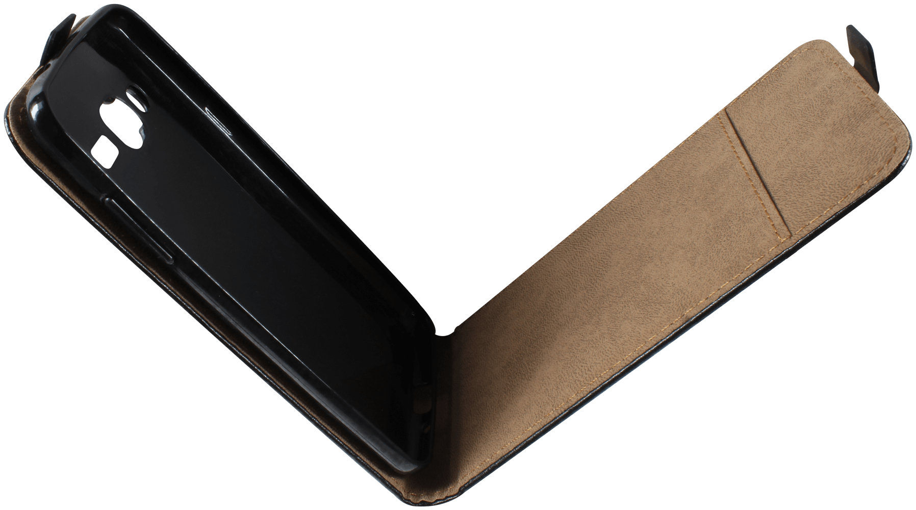 Samsung Galaxy J3 2016 (J320) lenyíló flipes bőrtok fekete