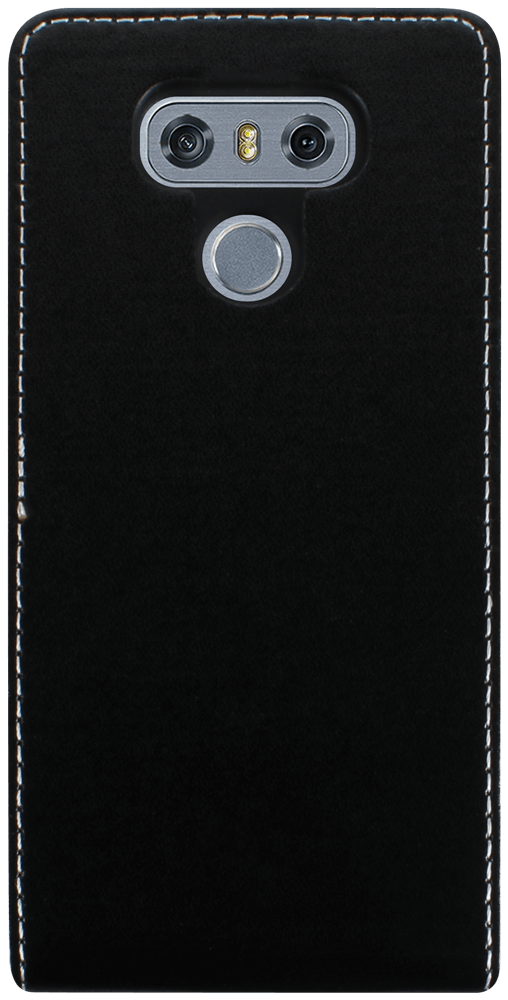 LG G6 (H870) lenyíló flipes bőrtok fekete