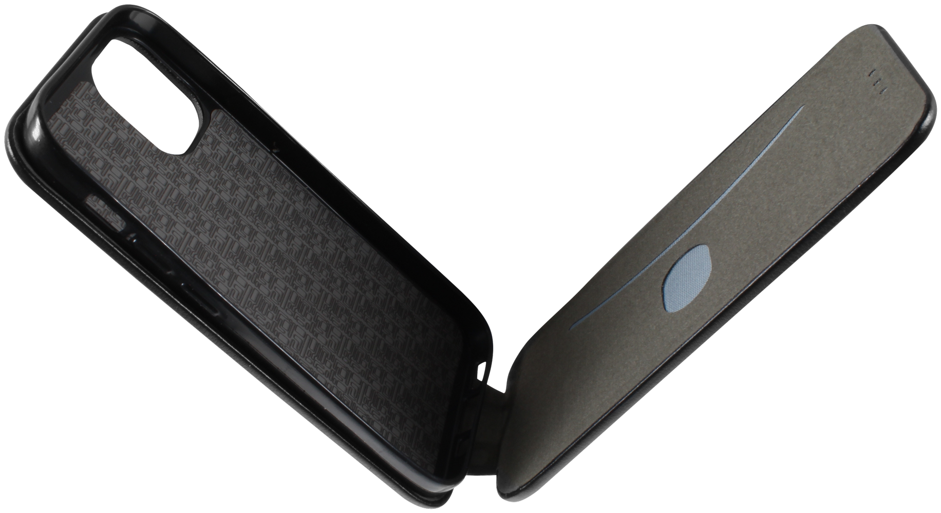 Apple iPhone 12 Mini lenyíló mágneses flipes bőrtok prémium minőség fekete