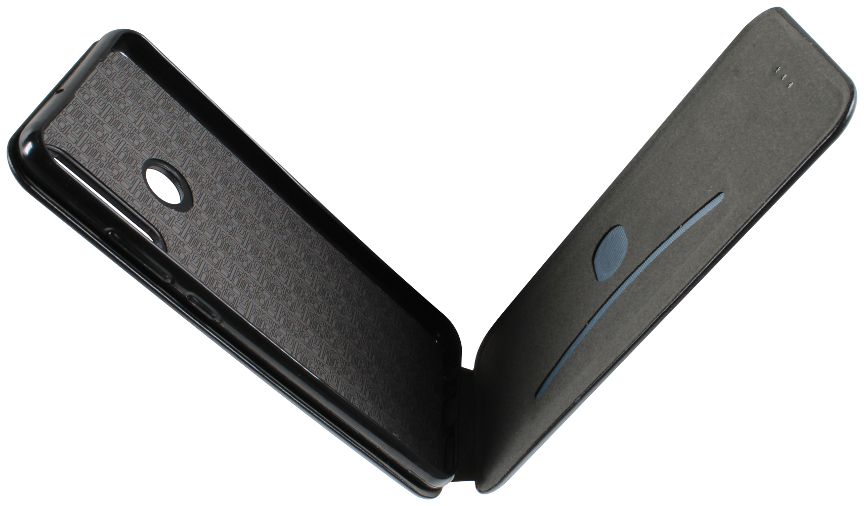 Huawei Y6P lenyíló mágneses flipes bőrtok prémium minőség fekete