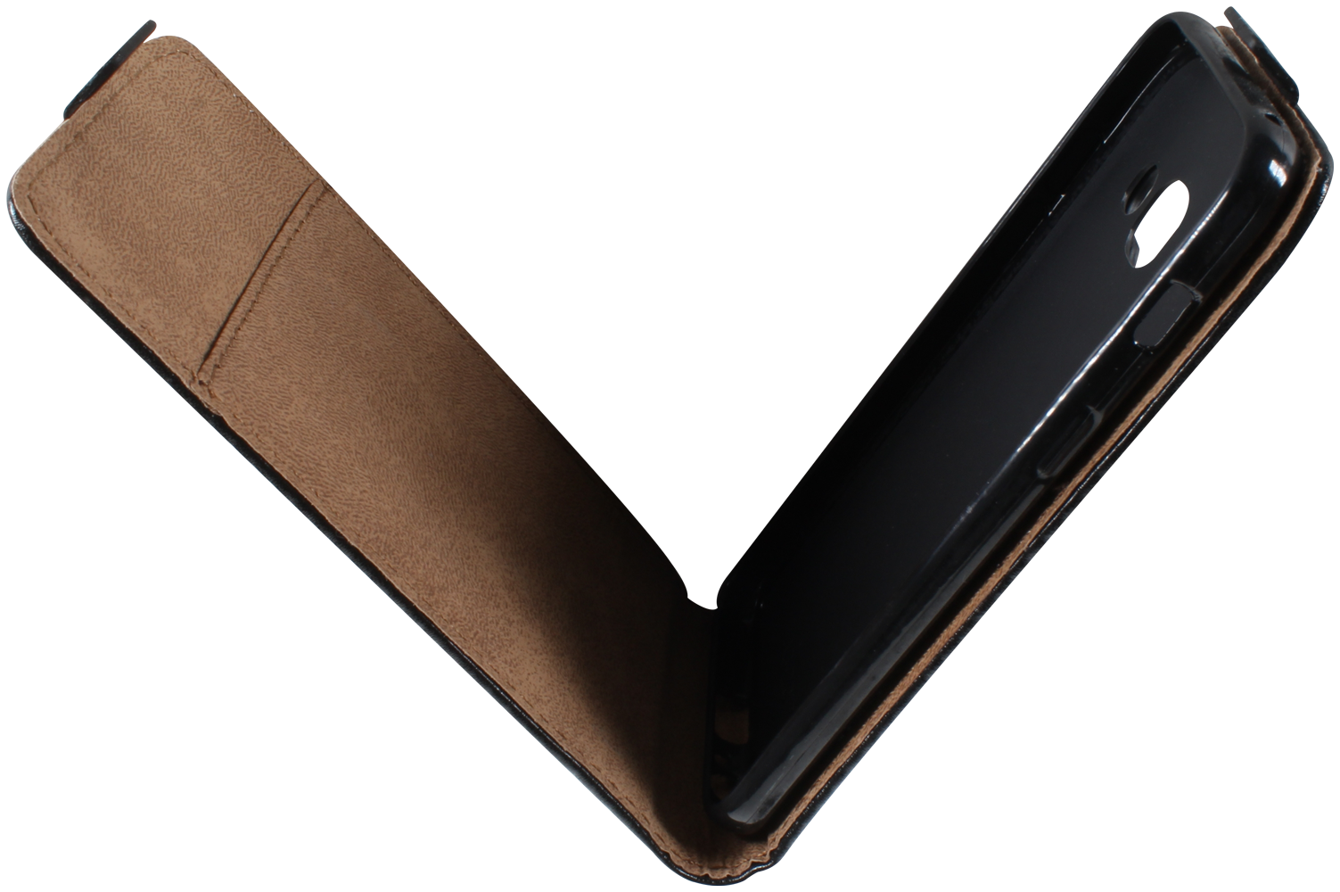 Samsung Galaxy A3 2017 (A320) lenyíló flipes bőrtok fekete