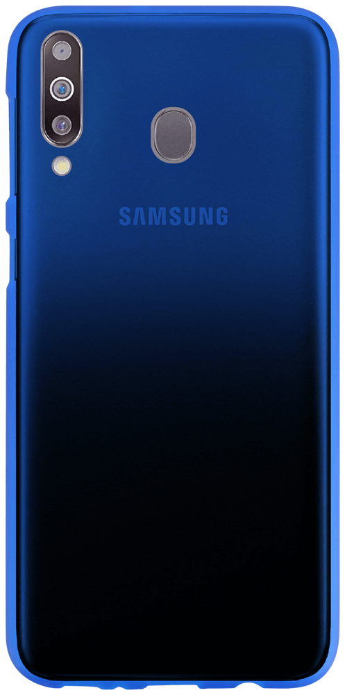 Samsung Galaxy M30 (SM-M305) szilikon tok matt-fényes keret kék