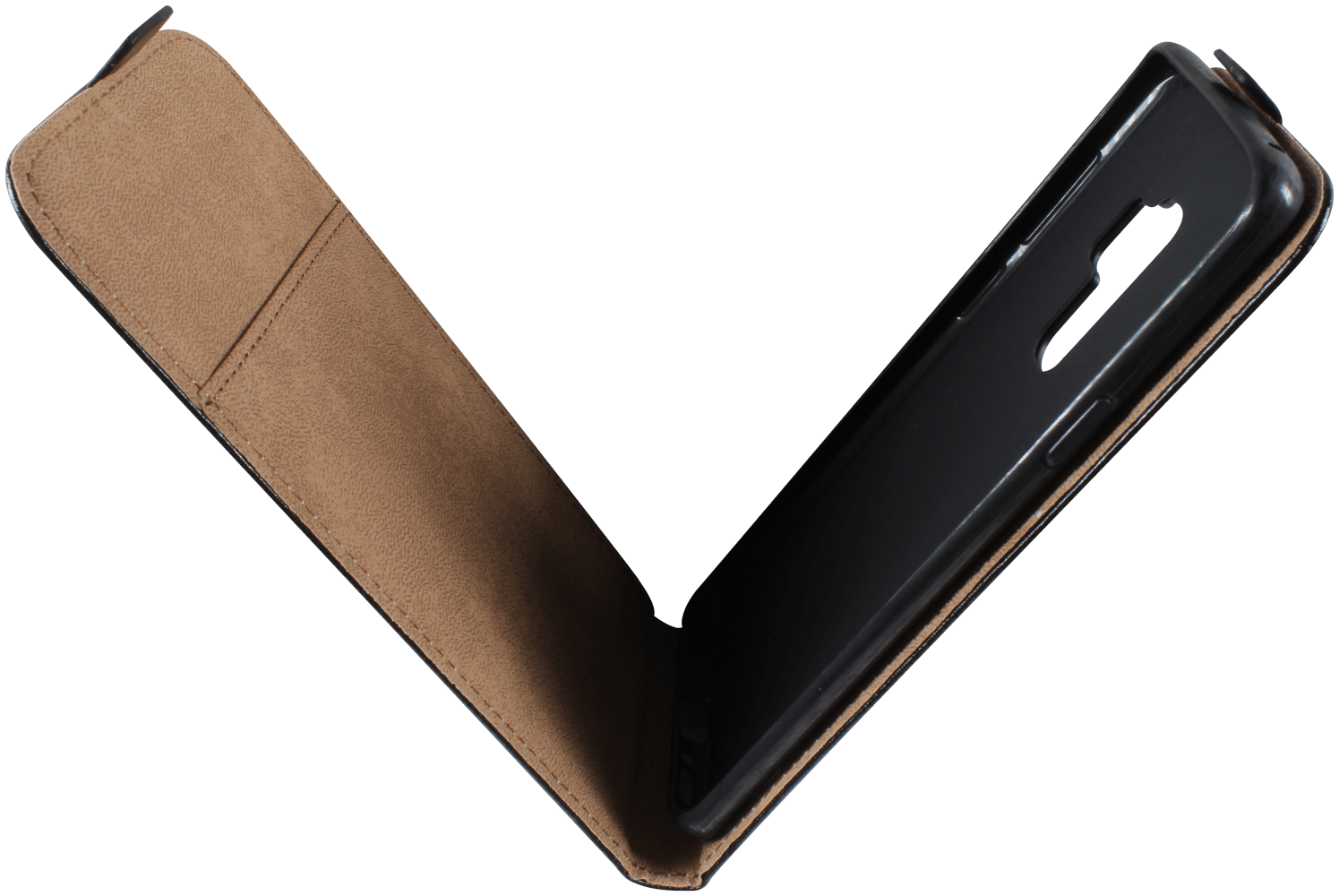 Samsung Galaxy S9 Plus (G965) lenyíló flipes bőrtok fekete