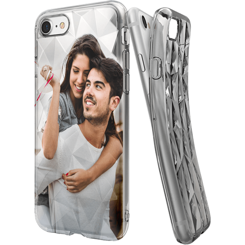 Apple iPhone XS Max szilikon tok 3D gyémántmintás átlátszó