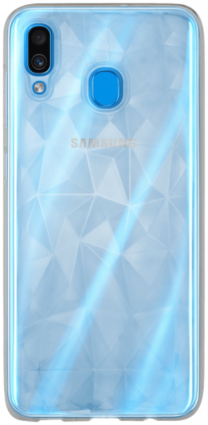 Samsung Galaxy A30 (SM-A305) szilikon tok 3D gyémántmintás átlátszó