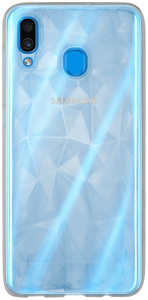 Samsung Galaxy A20 (SM-205) szilikon tok 3D gyémántmintás átlátszó