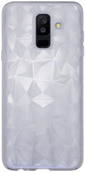 Samsung Galaxy A6 Plus 2018 (A605) szilikon tok 3D gyémántmintás átlátszó