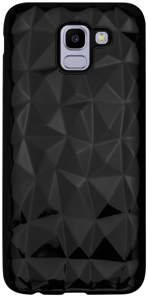 Samsung Galaxy J6 2018 (J600) szilikon tok 3D gyémántmintás fekete