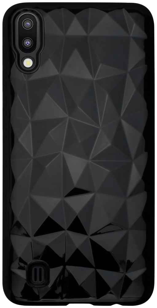 Samsung Galaxy M10 (SM-M105) szilikon tok 3D gyémántmintás fekete